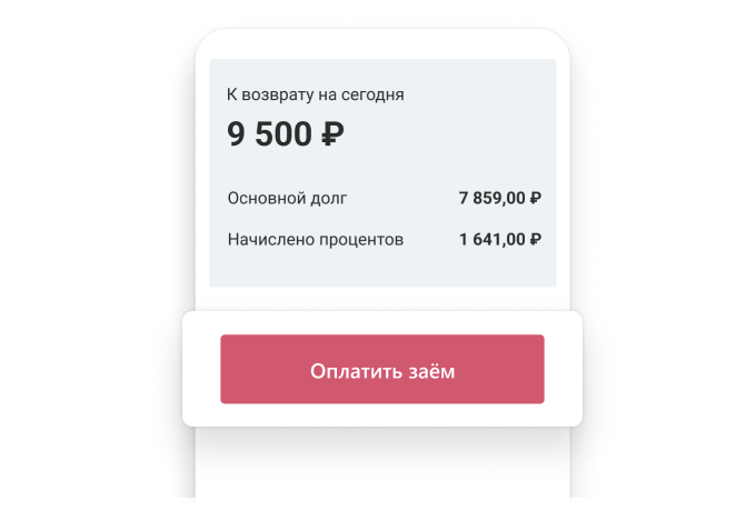 Как погасить заём в Возьмике